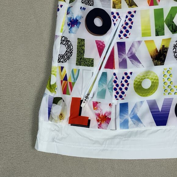 Volvik Jacket Womens 90 White Graphic Print Full Zip Golf Short Sleeve Vented - Picture 6 of 12